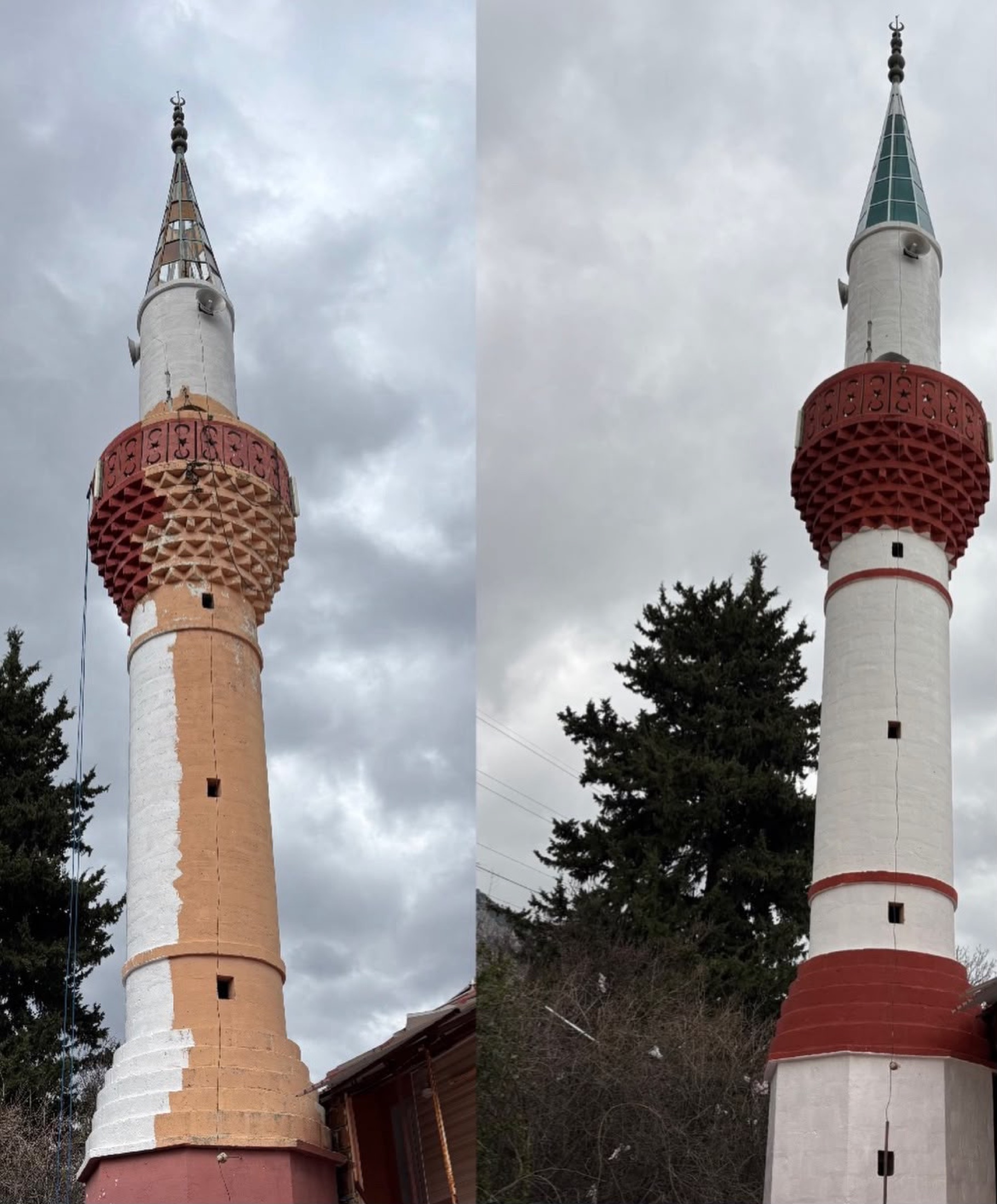 Tokat Zile Minare Boyama Çalışması tamamlanan proje